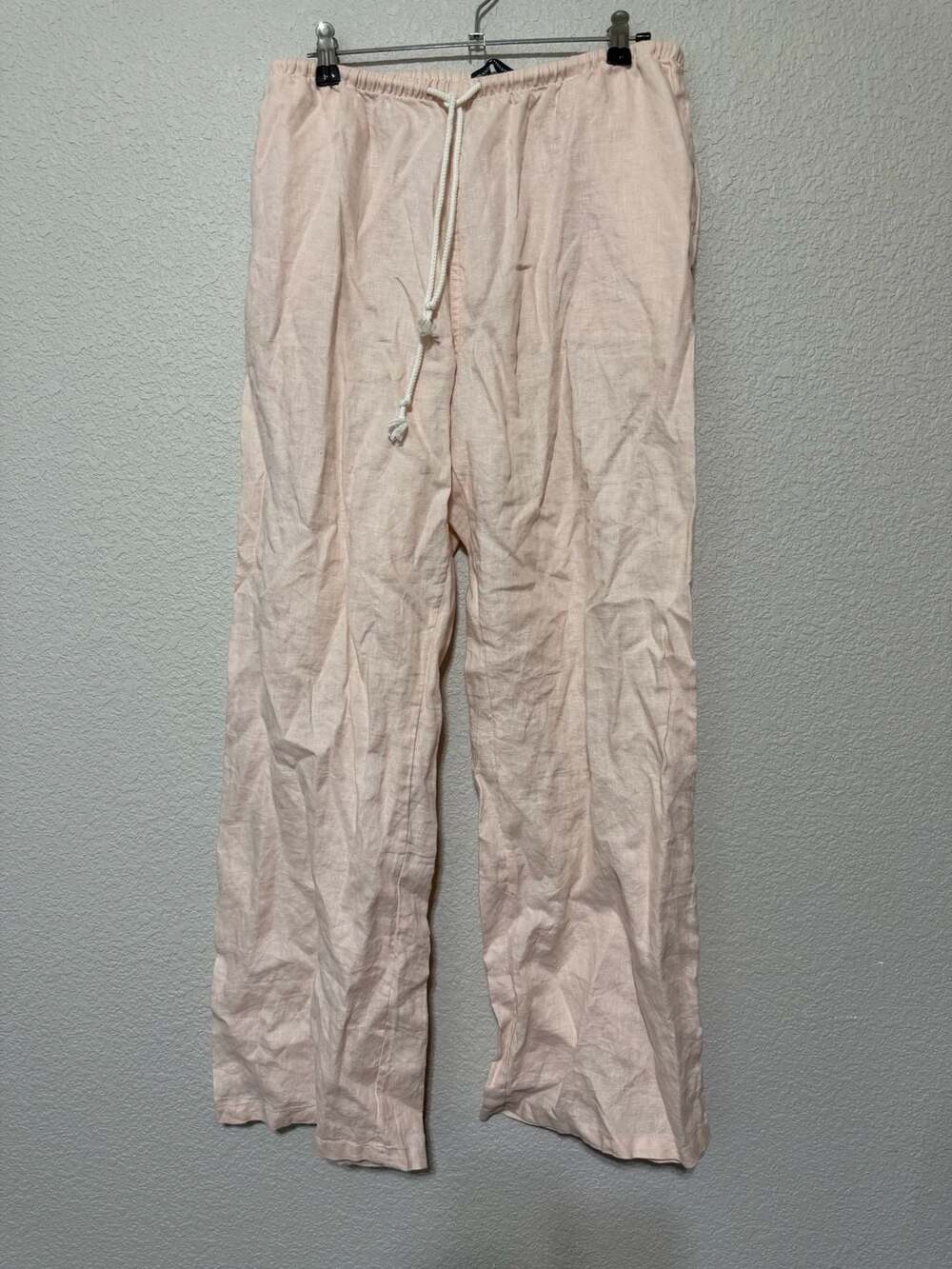 Brandy Melville Linen Drawstring Pants Pink